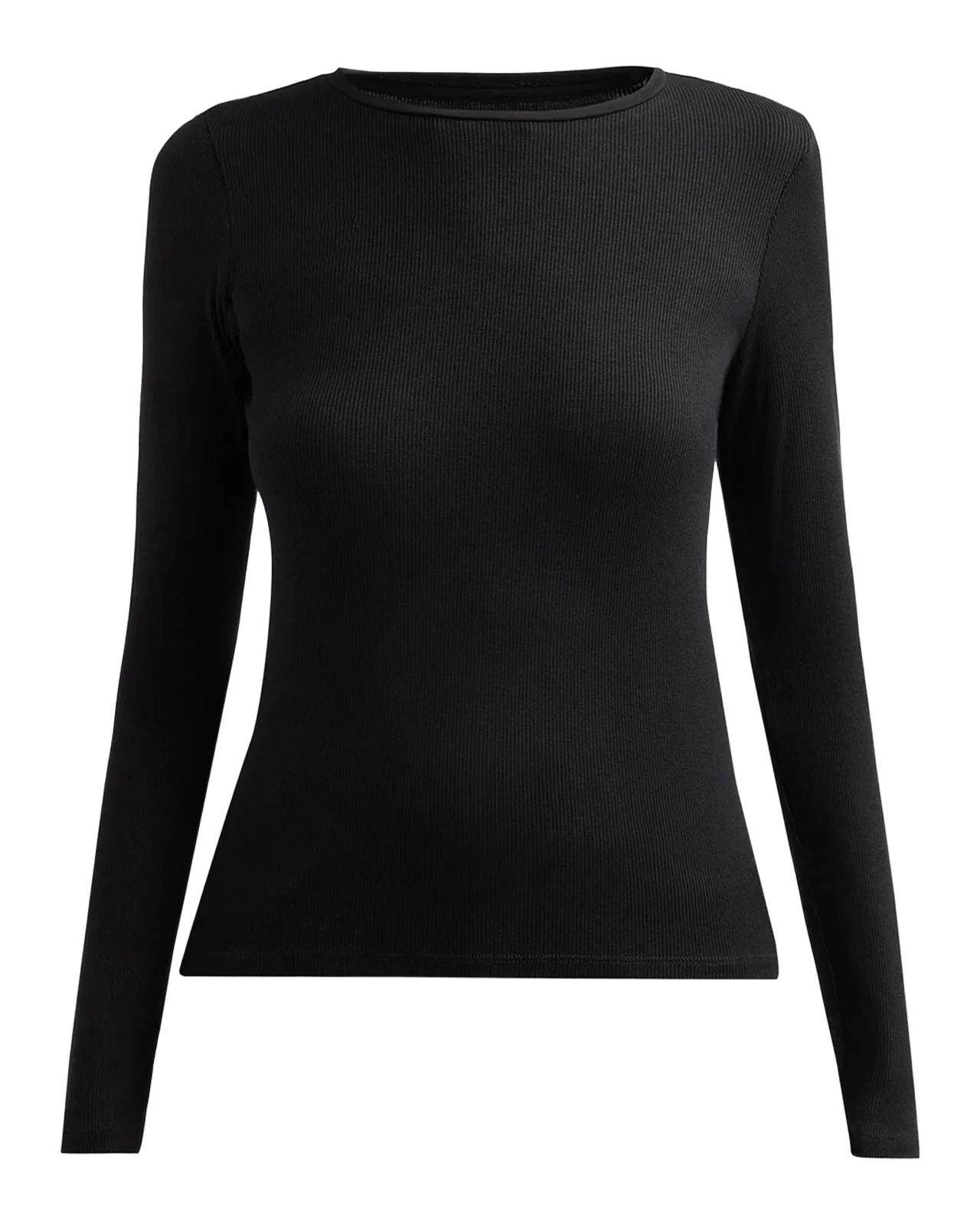 MAJESTIC FILATURES Soft Touch Long-Sleeve Rib Knit Top