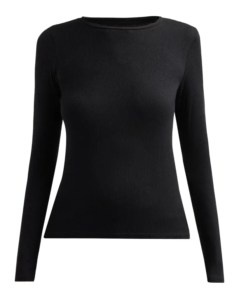 MAJESTIC FILATURES Soft Touch Long-Sleeve Rib Knit Top