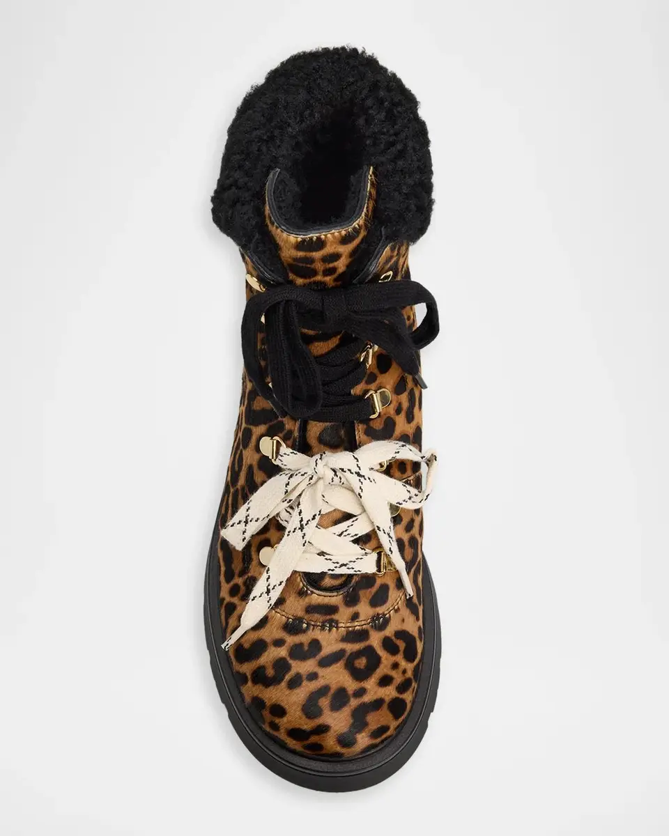 Stuart Weitzman Ren Shearling-Lined Leopard Calf Hair Hiker Boots | Thumbnail 3 Stuart Weitzman Ren Shearling-Lined Leopard Calf Hair Hiker Boots | Thumbnail 3