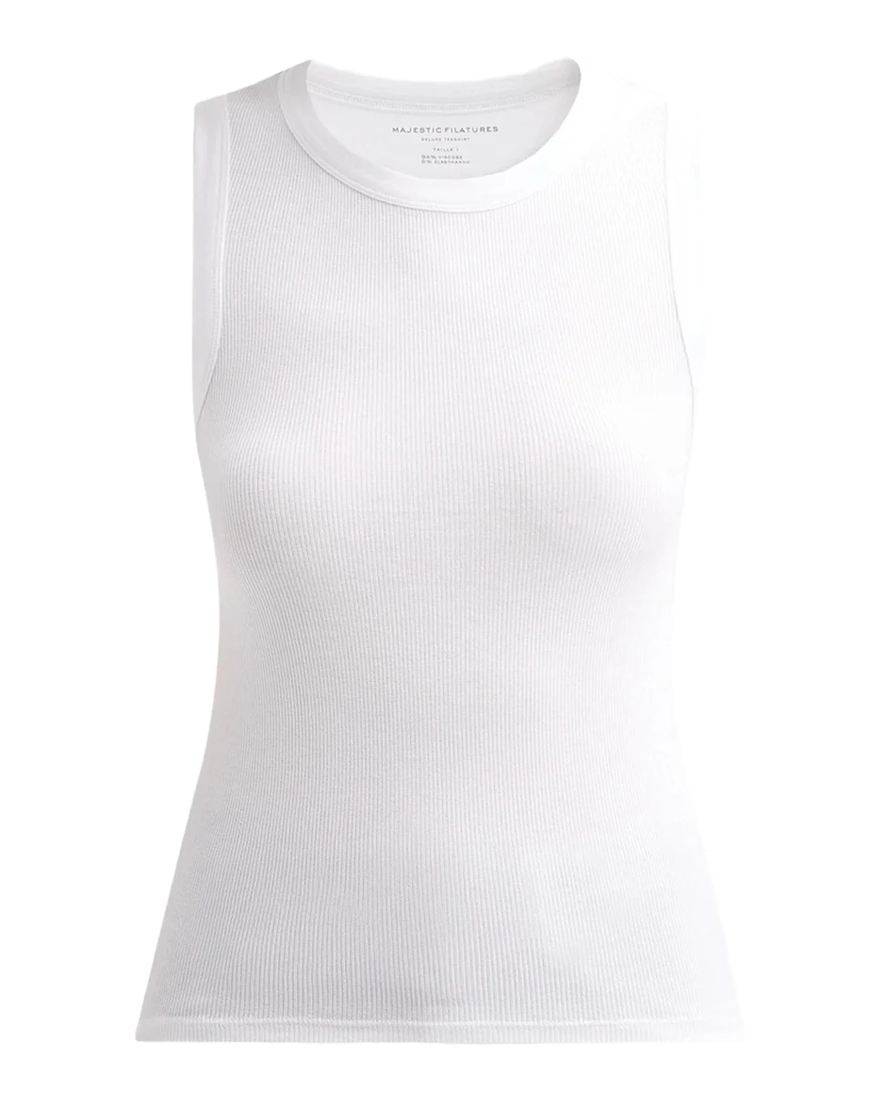 MAJESTIC FILATURES Soft Touch Rib Knit Tank Top