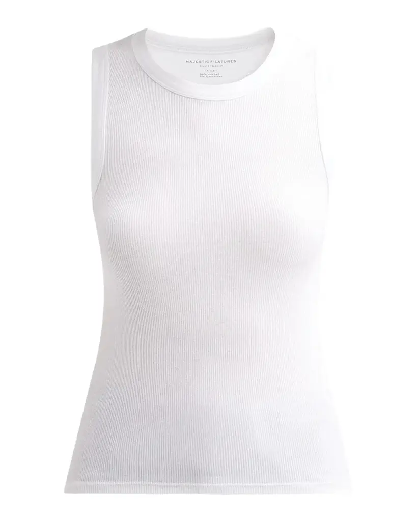 MAJESTIC FILATURES Soft Touch Rib Knit Tank Top
