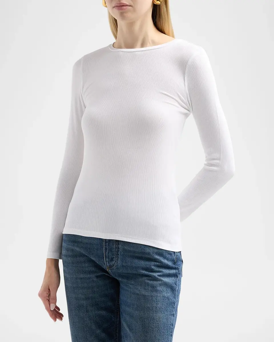MAJESTIC FILATURES Soft Touch Long-Sleeve Rib Knit Top | Thumbnail 4 MAJESTIC FILATURES Soft Touch Long-Sleeve Rib Knit Top | Thumbnail 4