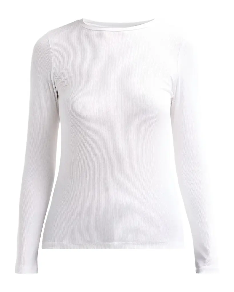 MAJESTIC FILATURES Soft Touch Long-Sleeve Rib Knit Top