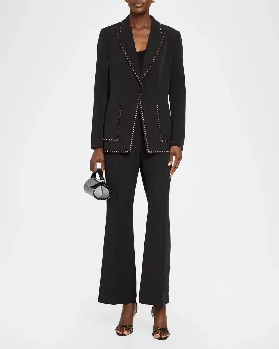 Elie Tahari The Margaret Crystal-Trim Suit Jacket | Thumbnail 2