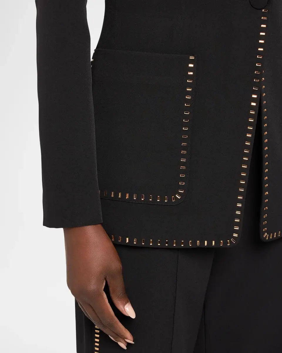 Elie Tahari The Margaret Crystal-Trim Suit Jacket | Thumbnail 5