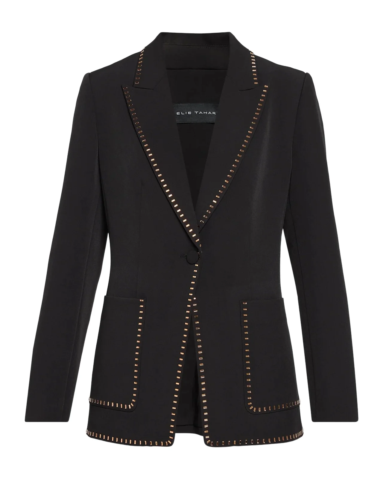 Elie Tahari The Margaret Crystal-Trim Suit Jacket