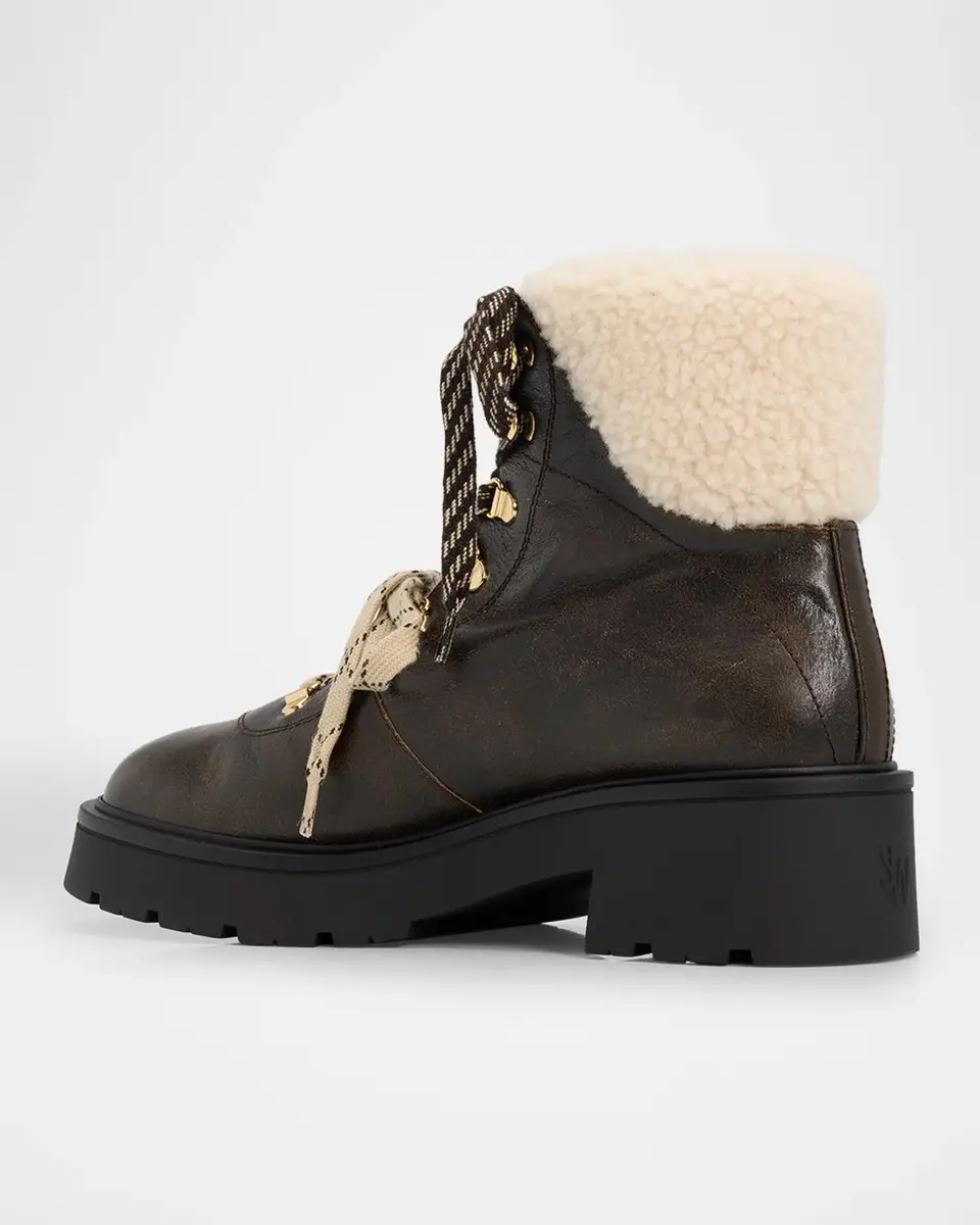 Stuart Weitzman Ren Shearling-Lined Leather Hiker Boots | Thumbnail 4