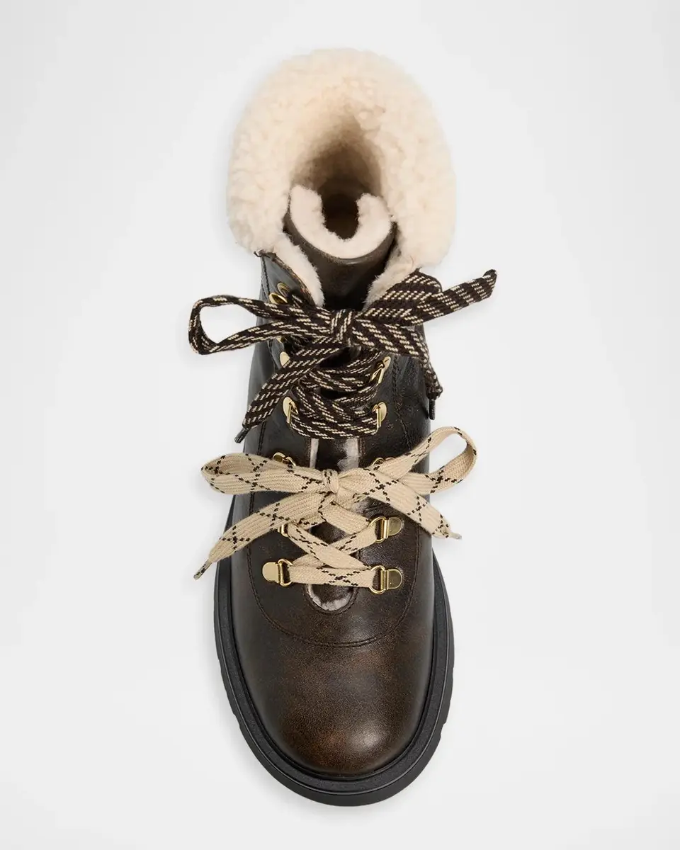 Stuart Weitzman Ren Shearling-Lined Leather Hiker Boots | Thumbnail 5