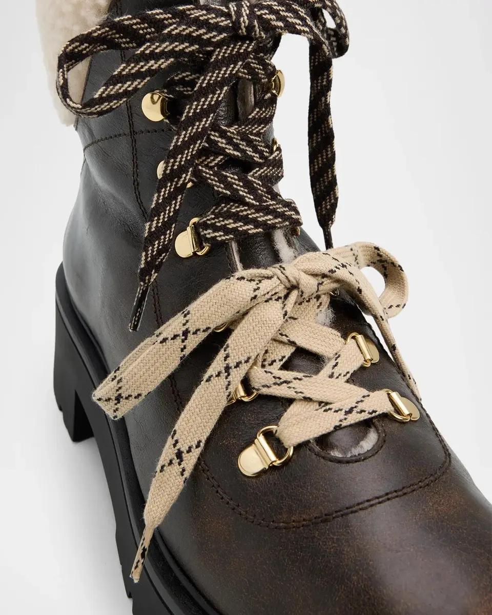 Stuart Weitzman Ren Shearling-Lined Leather Hiker Boots | Thumbnail 6