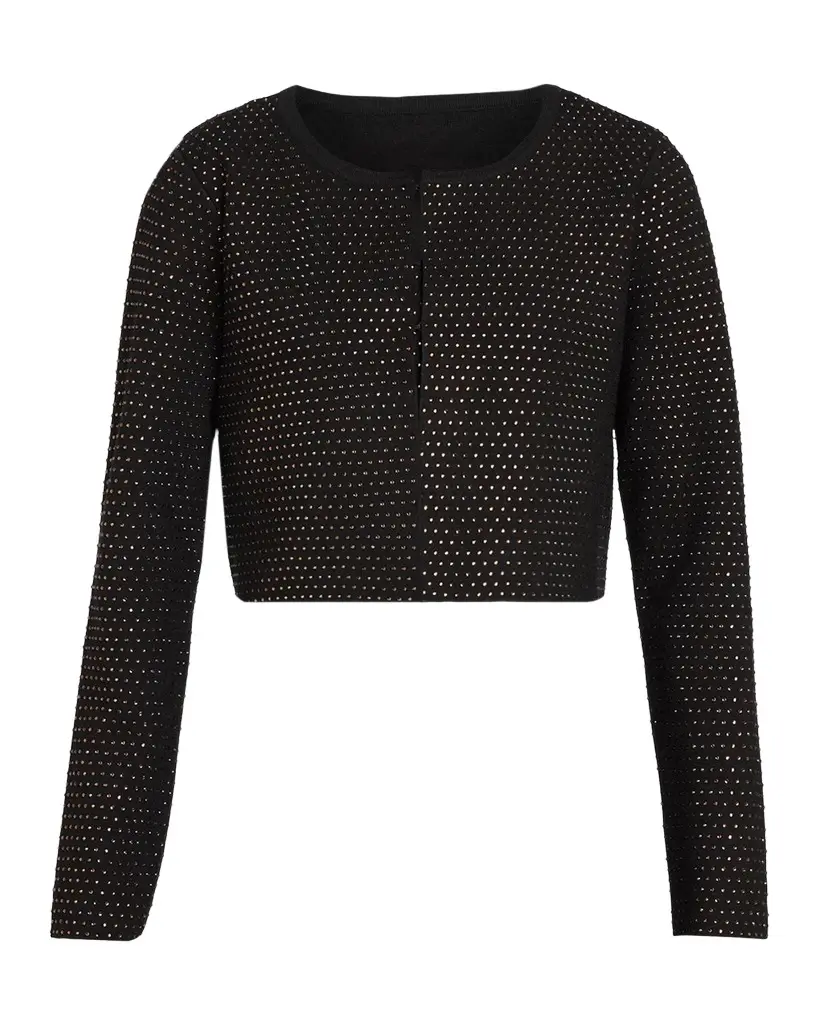 The Blakely Rhinestone Cropped Cardigan