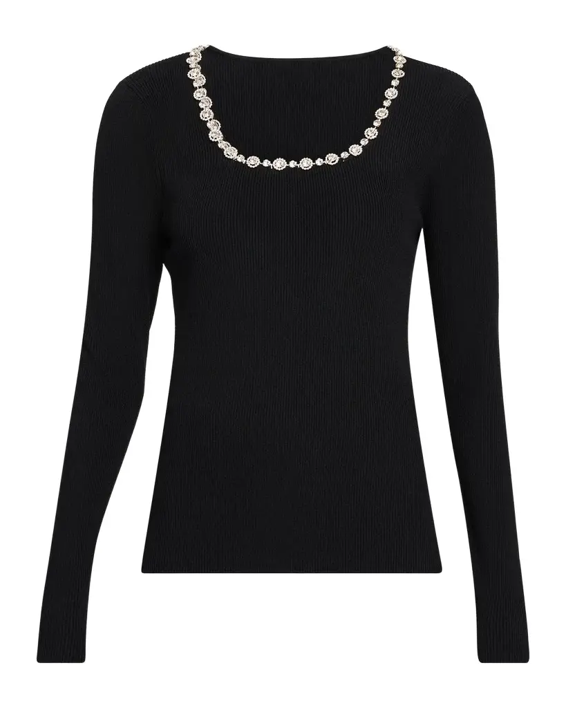 Isabel Crystal-Trimmed Sweater Isabel Crystal-Trimmed Sweater