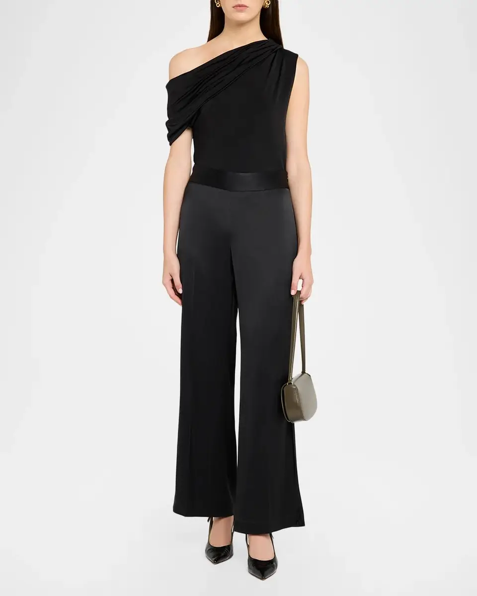 Elie Tahari The Rylee Satin High-Rise Pants | Thumbnail 2