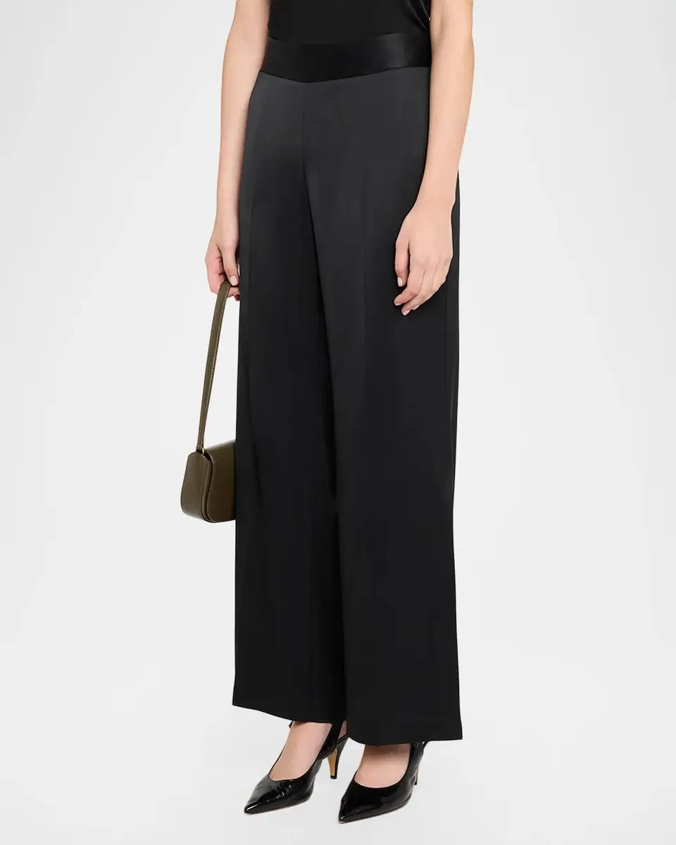 Elie Tahari The Rylee Satin High-Rise Pants | Thumbnail 4