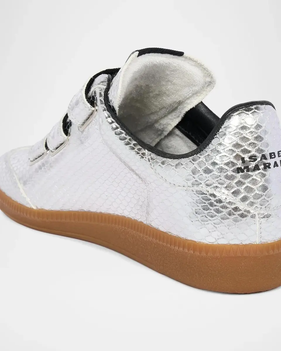Isabel Marant Beth Snake-Embossed Leather Low-Top Sneakers | Thumbnail 5