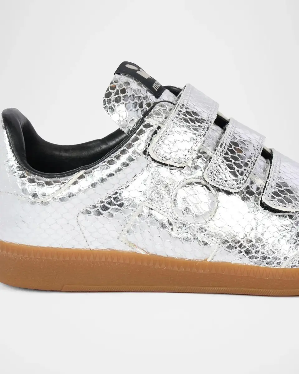 Isabel Marant Beth Snake-Embossed Leather Low-Top Sneakers | Thumbnail 6