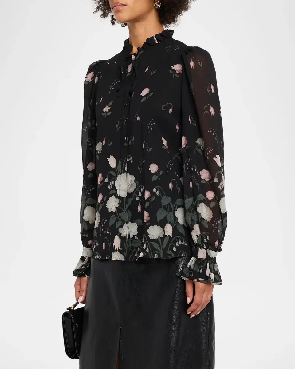 Kobi Halperin Jack Floral-Print Chiffon Blouse | Thumbnail 3 Kobi Halperin Jack Floral-Print Chiffon Blouse | Thumbnail 3