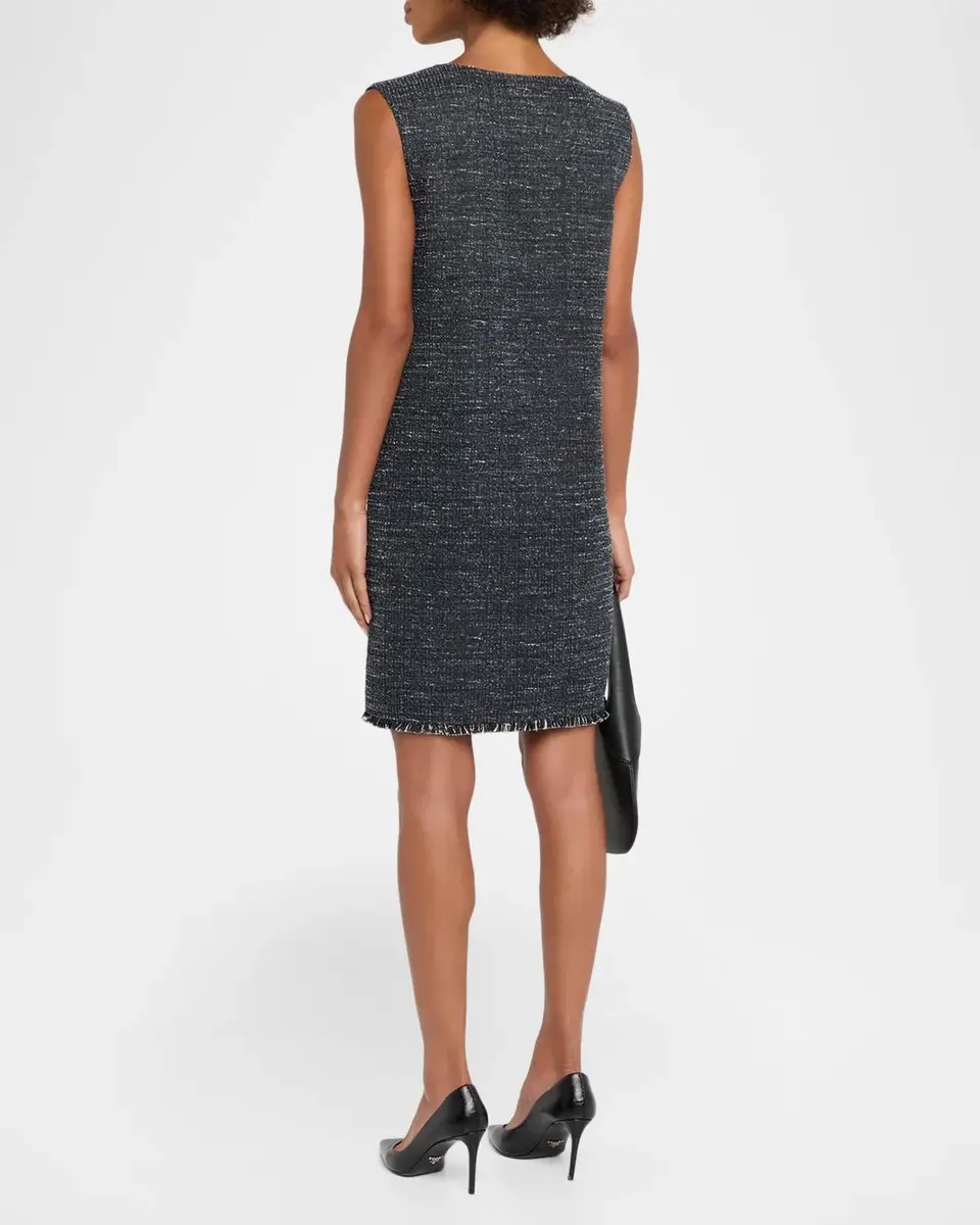 Weekend Max Mara Pera Fringed Boucle Jersey Mini Shift Dress | Thumbnail 3 Weekend Max Mara Pera Fringed Boucle Jersey Mini Shift Dress | Thumbnail 3