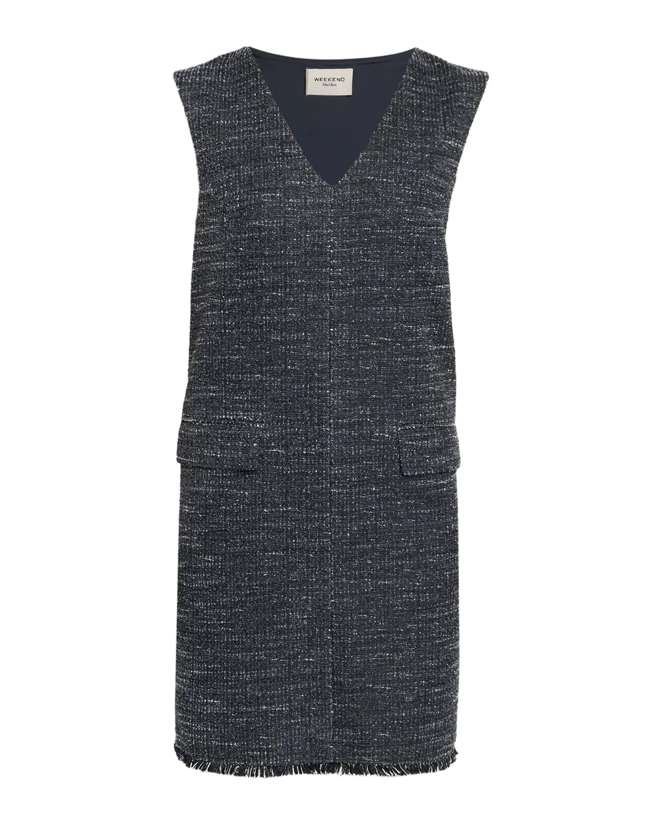 Weekend Max Mara Pera Fringed Boucle Jersey Mini Shift Dress