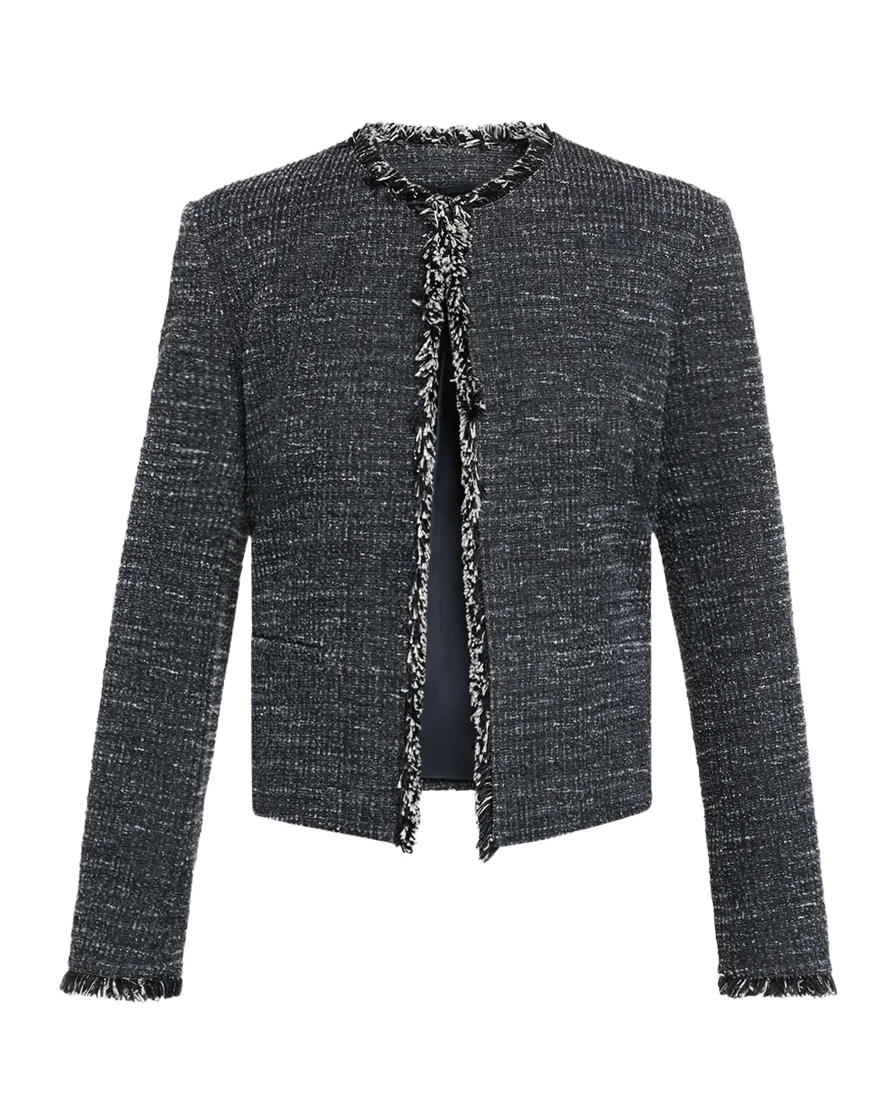 Weekend Max Mara Faro Fringed Boucle Jersey Jacket