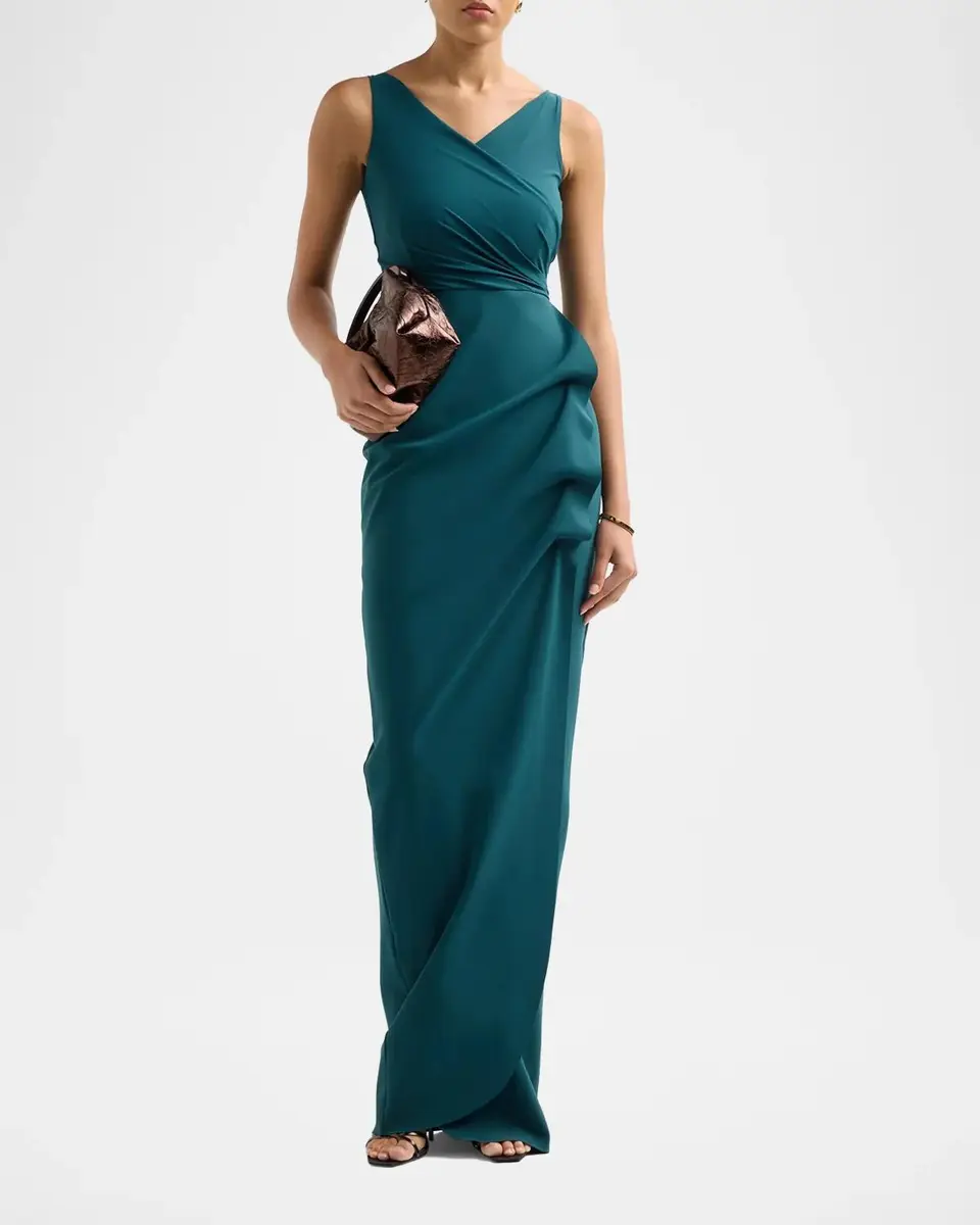 Chiara Boni La Petite Robe Florien Ruched Jersey Wrap Maxi Dress | Thumbnail 2