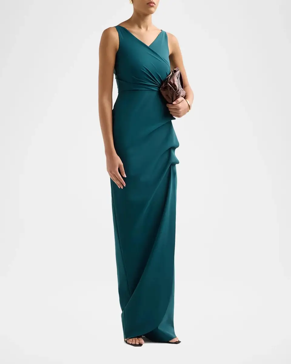Chiara Boni La Petite Robe Florien Ruched Jersey Wrap Maxi Dress | Thumbnail 4