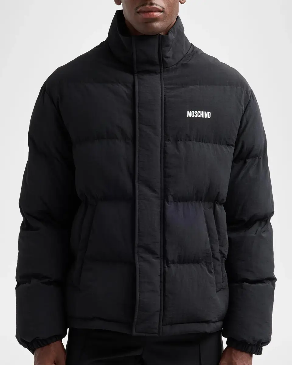 MOSCHINO Men's Logo Puffer Jacket | Thumbnail 5 MOSCHINO Men's Logo Puffer Jacket | Thumbnail 5