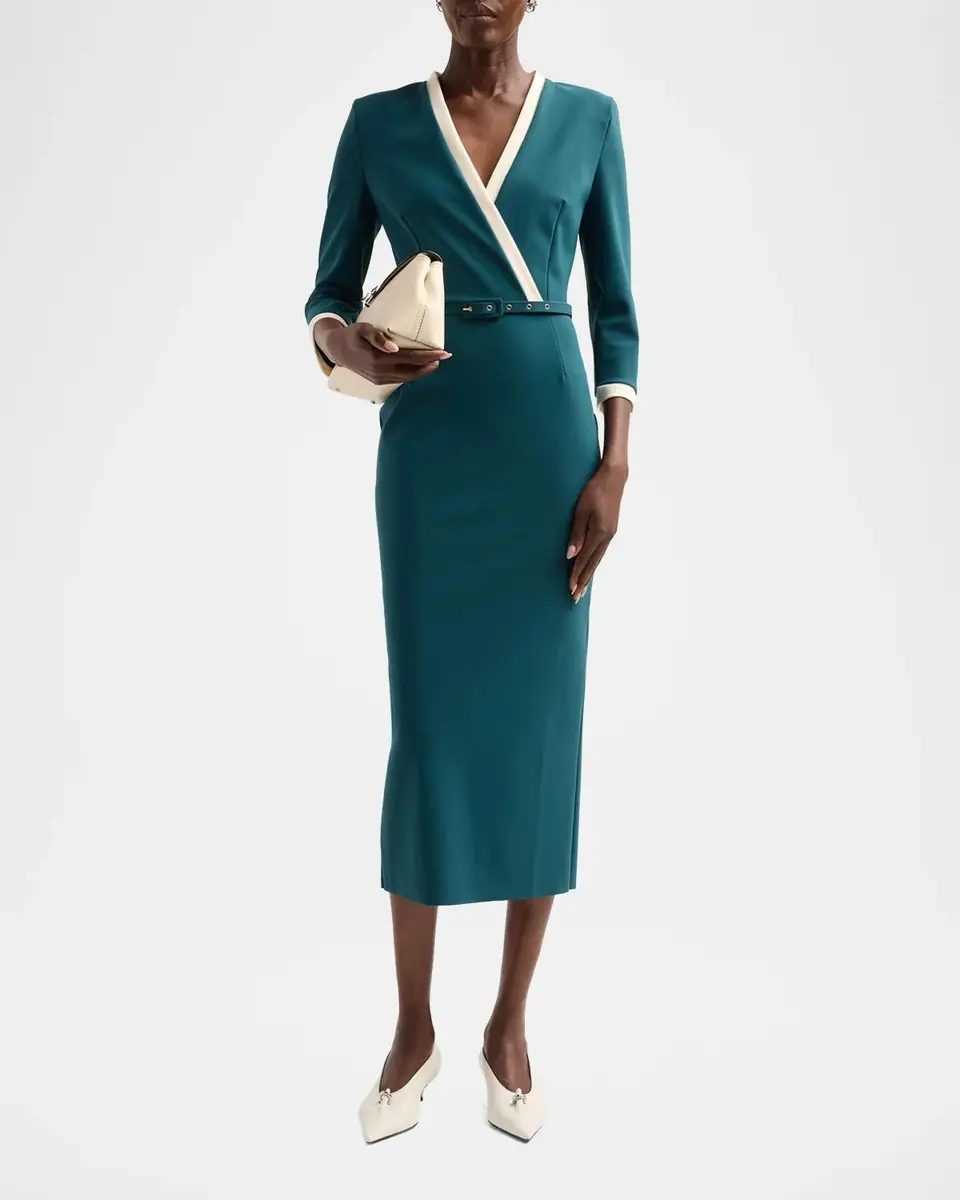 Chiara Boni La Petite Robe Arun Tie-Waist Midi Dress | Thumbnail 2