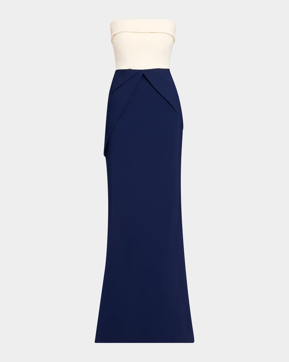 Sharuki Strapless Two-Tone Mermaid Gown Sharuki Strapless Two-Tone Mermaid Gown