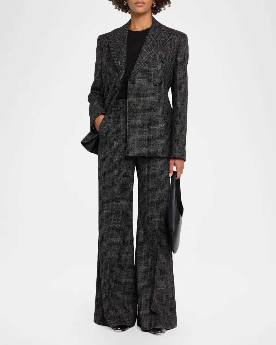 Weekend Max Mara Pacca Wide-Leg Check Wool Trousers | Thumbnail 2 Weekend Max Mara Pacca Wide-Leg Check Wool Trousers | Thumbnail 2