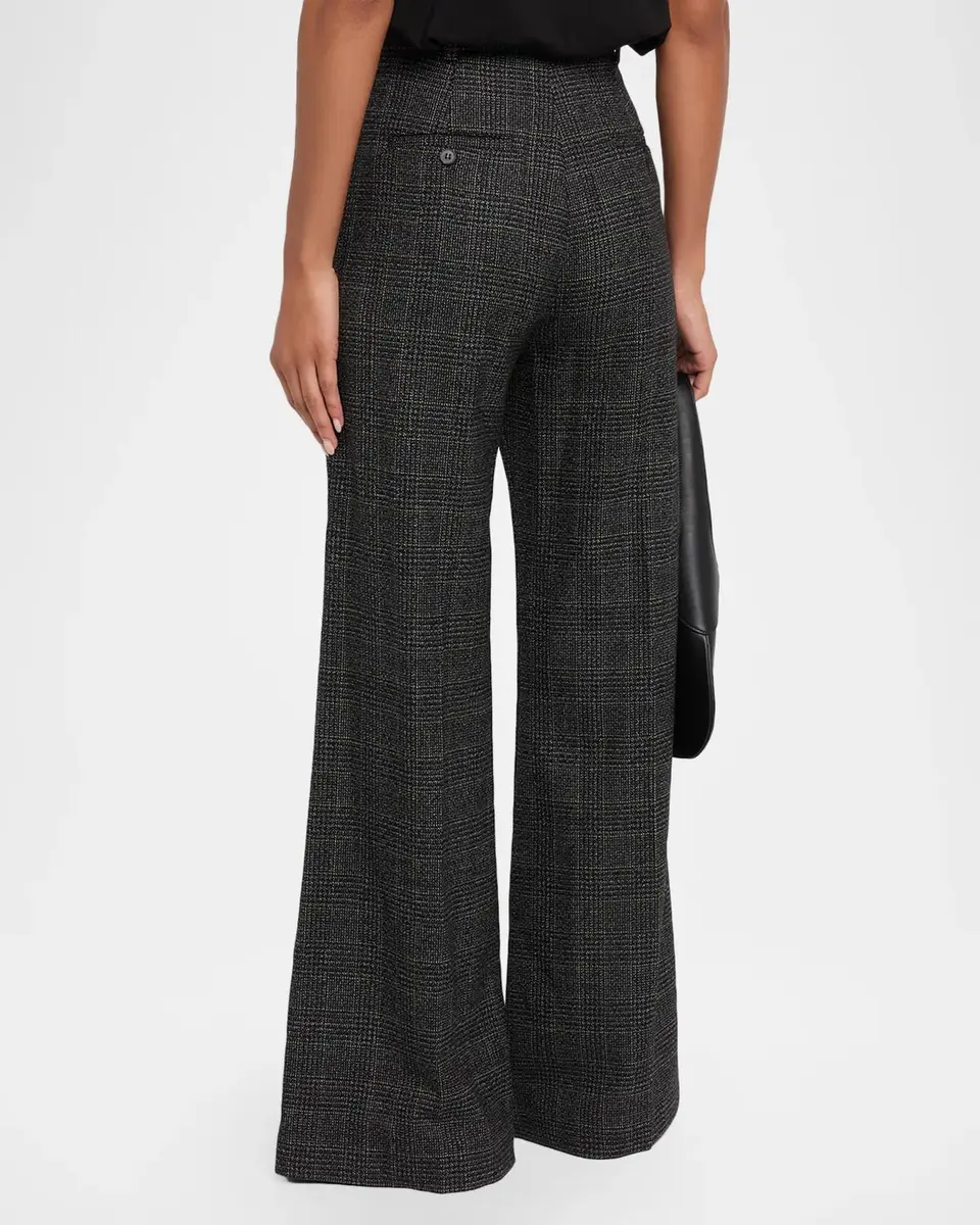 Weekend Max Mara Pacca Wide-Leg Check Wool Trousers | Thumbnail 3 Weekend Max Mara Pacca Wide-Leg Check Wool Trousers | Thumbnail 3