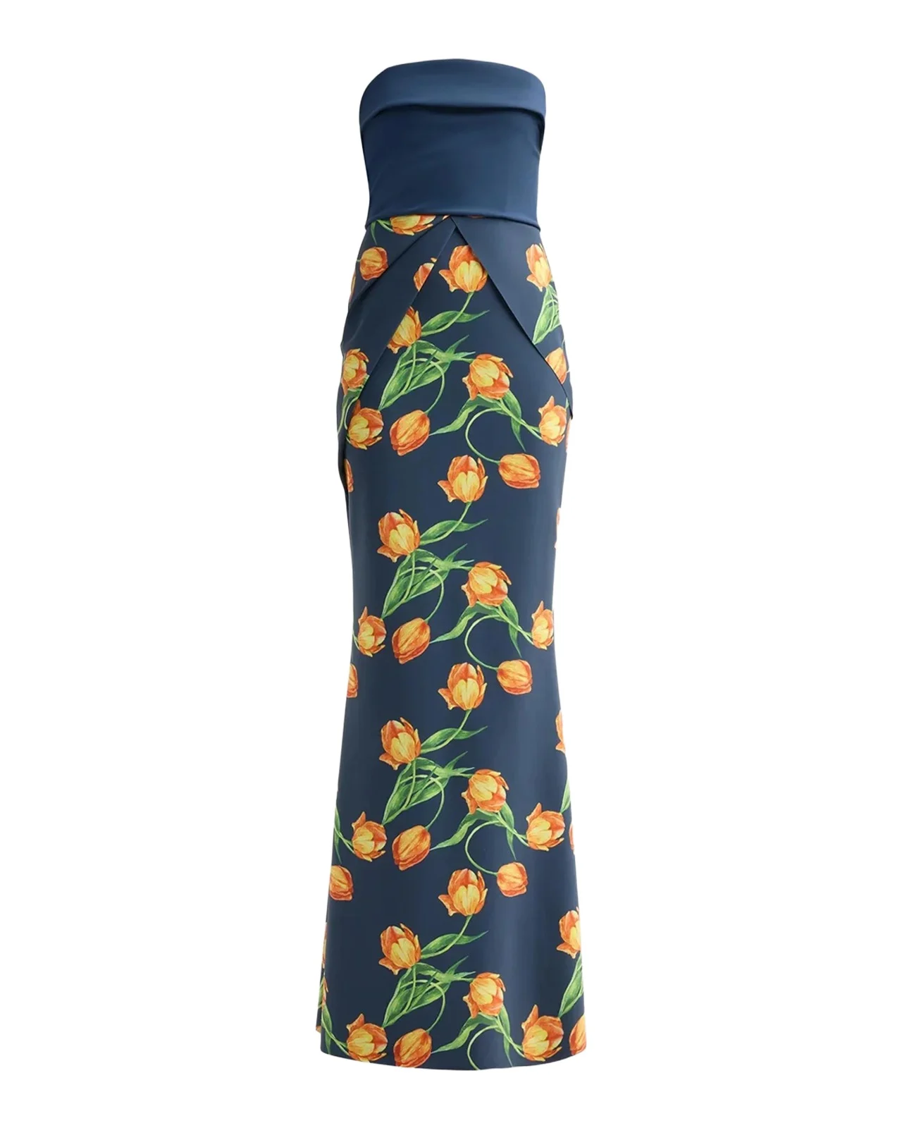 Chiara Boni La Petite Robe Sharuki Floral Strapless Sheath Gown