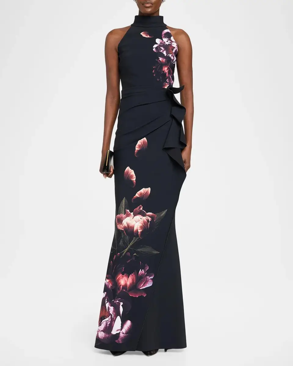 Chiara Boni La Petite Robe Gudrum Floral Trumpet Gown | Thumbnail 2