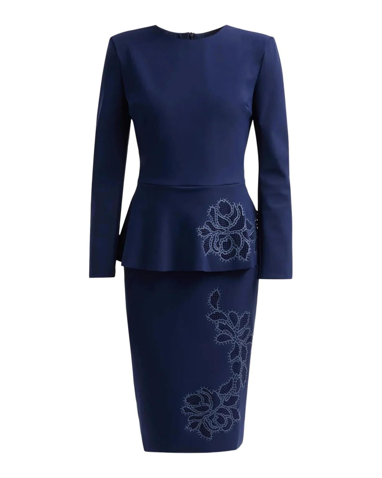 Chiara Boni La Petite Robe Medarialumi Floral Peplum Midi Dress