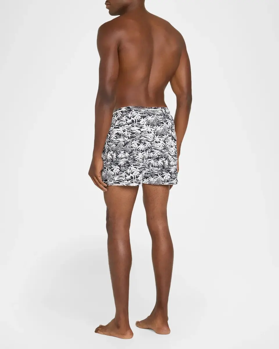 Palm Angels Men's Palm Printed Drawstring Swim Shorts | Thumbnail 3 Palm Angels Men's Palm Printed Drawstring Swim Shorts | Thumbnail 3
