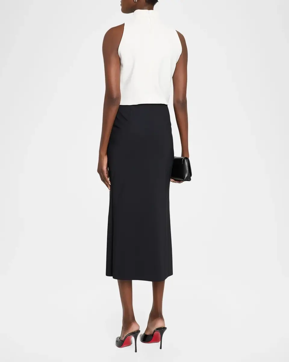 Chiara Boni La Petite Robe Silke Tie-Neck Colorblock Midi Dress | Thumbnail 3