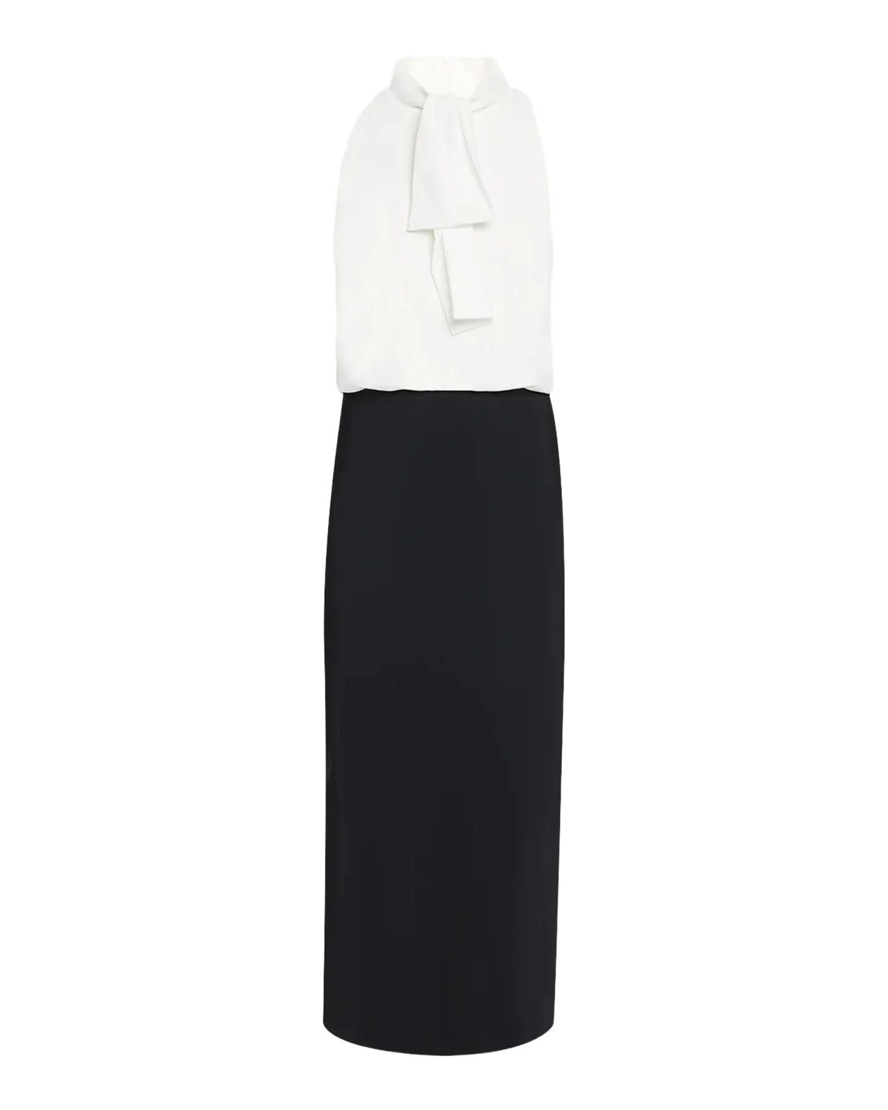 Chiara Boni La Petite Robe Silke Tie-Neck Colorblock Midi Dress