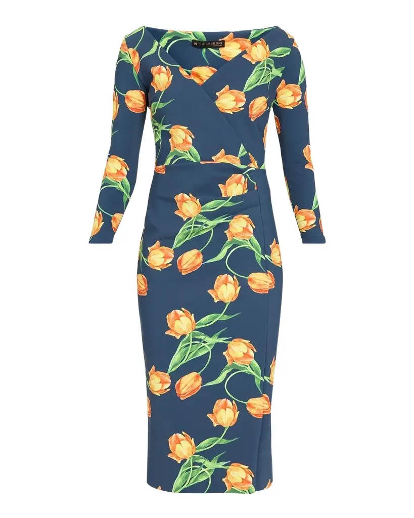 Zaima Floral-Print Bodycon Midi Dress