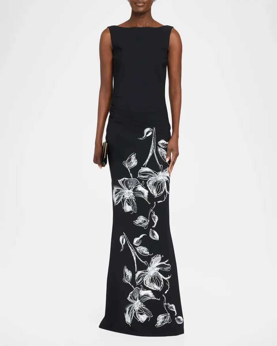 Chiara Boni La Petite Robe Ajour Floral Mermaid Gown | Thumbnail 2 Chiara Boni La Petite Robe Ajour Floral Mermaid Gown | Thumbnail 2