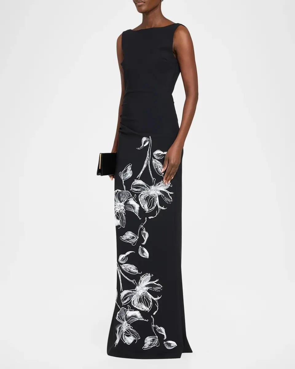 Chiara Boni La Petite Robe Ajour Floral Mermaid Gown | Thumbnail 4 Chiara Boni La Petite Robe Ajour Floral Mermaid Gown | Thumbnail 4
