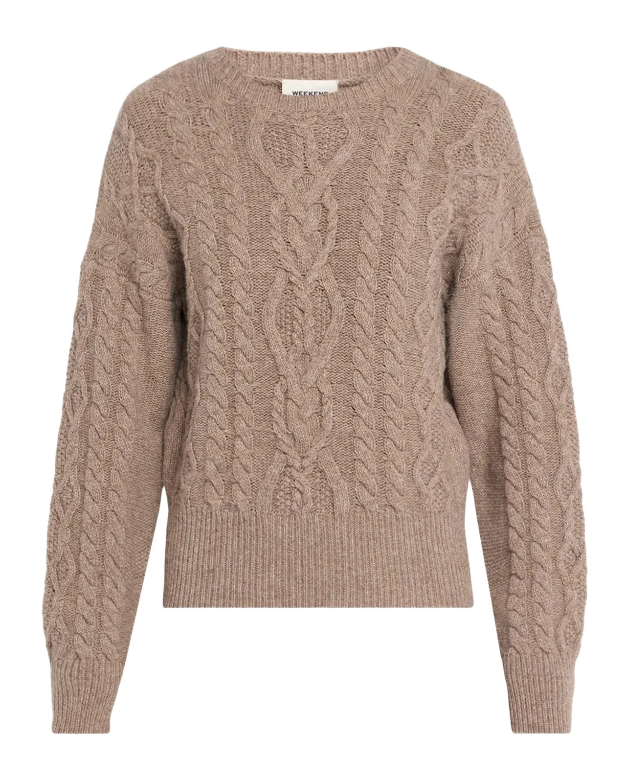 Weekend Max Mara Alben Cable-Knit Wool Sweater