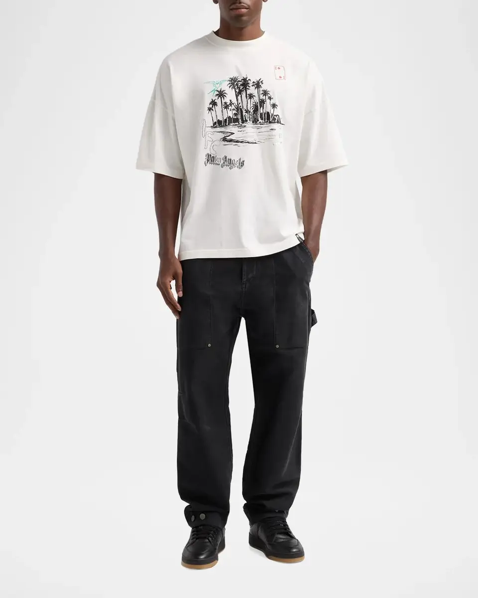 Palm Angels Men's Palm Life Graphic T-Shirt | Thumbnail 2 Palm Angels Men's Palm Life Graphic T-Shirt | Thumbnail 2