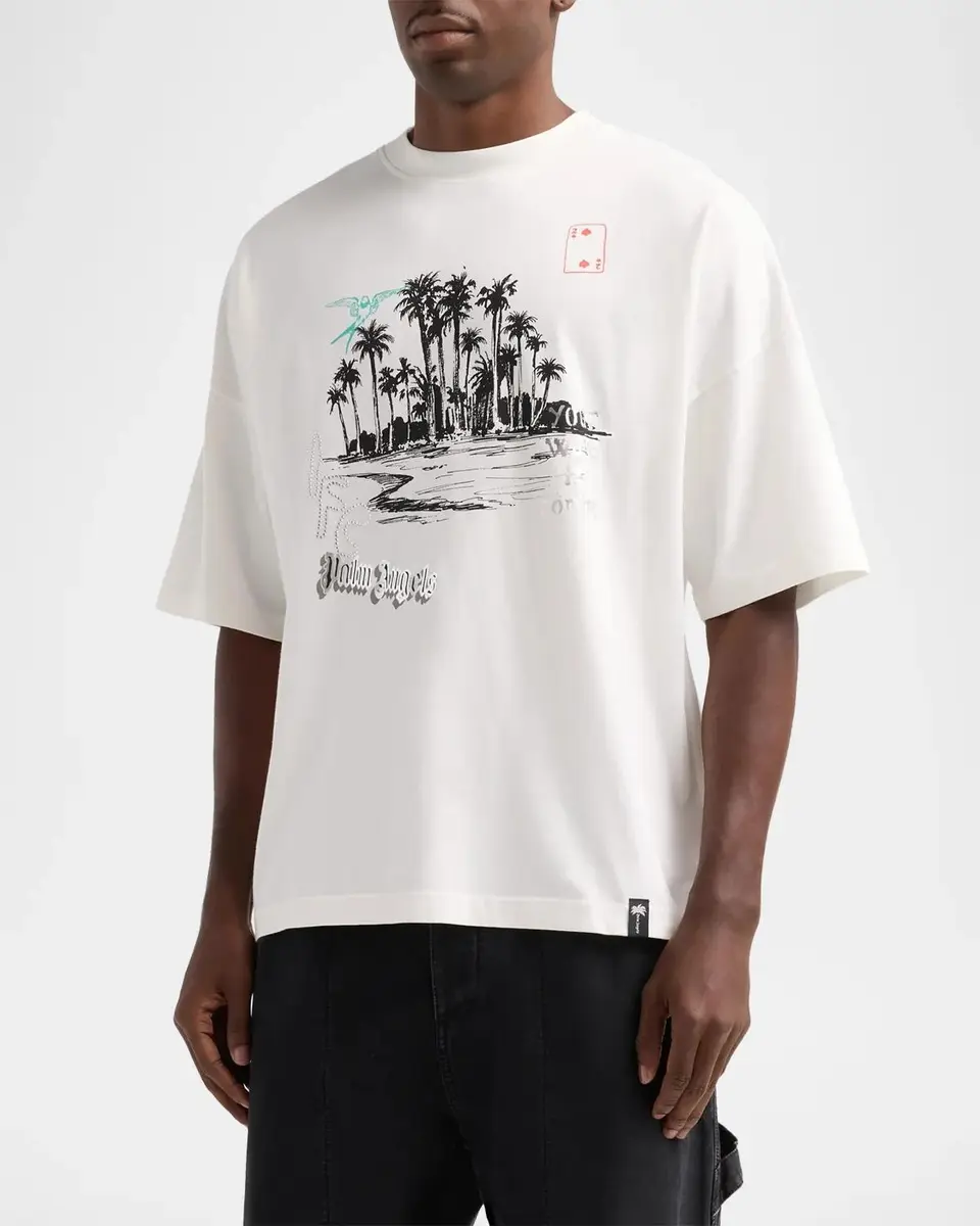Palm Angels Men's Palm Life Graphic T-Shirt | Thumbnail 5 Palm Angels Men's Palm Life Graphic T-Shirt | Thumbnail 5