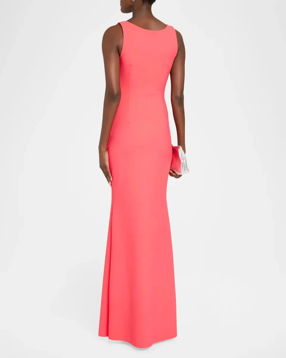 Chiara Boni La Petite Robe Lijia Embroidered Square-Neck Mermaid Gown | Thumbnail 3 Chiara Boni La Petite Robe Lijia Embroidered Square-Neck Mermaid Gown | Thumbnail 3