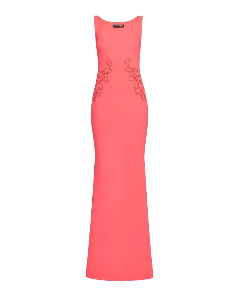 Lijia Embroidered Square-Neck Mermaid Gown Lijia Embroidered Square-Neck Mermaid Gown
