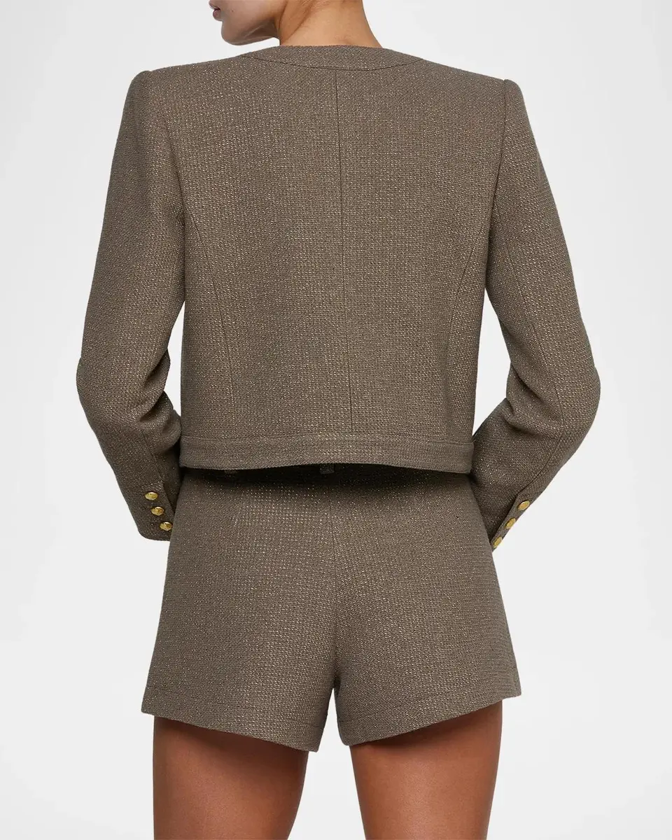 L'Agence Kahlia Textured Collarless Jacket | Thumbnail 3