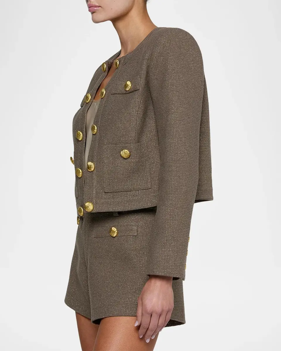 L'Agence Kahlia Textured Collarless Jacket | Thumbnail 5