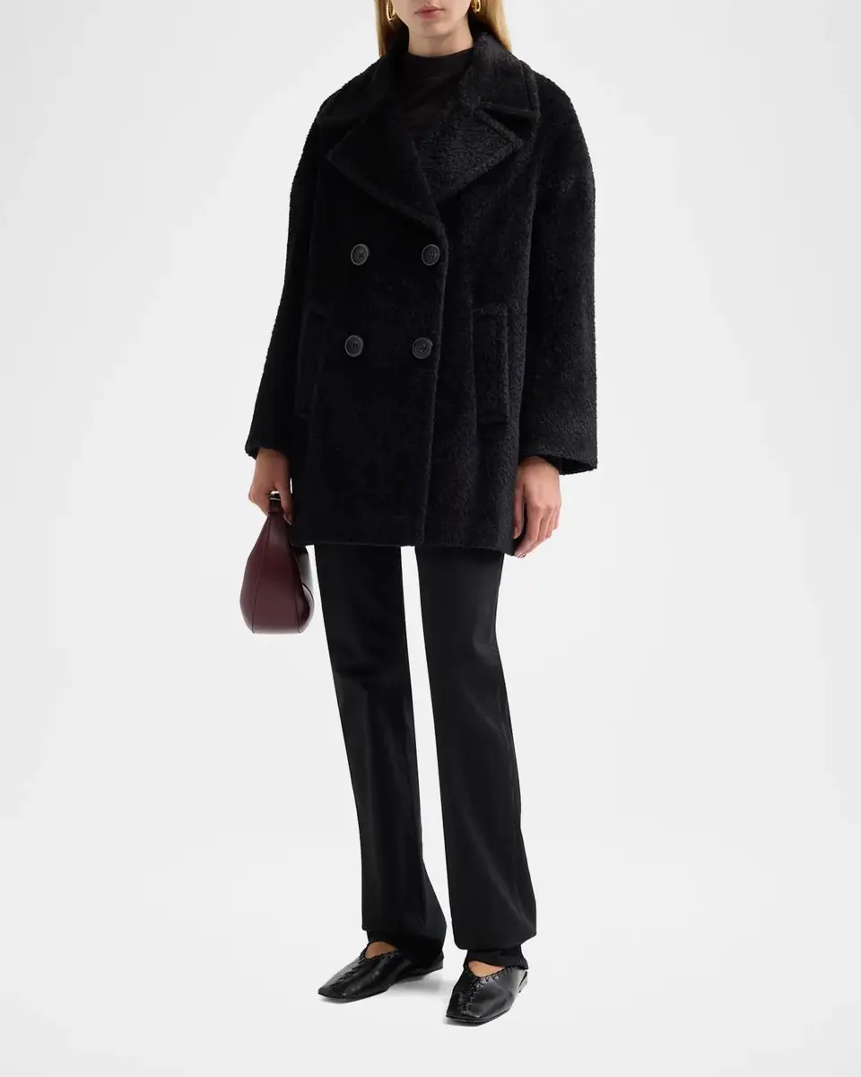 Cinzia Rocca Icons Wool & Alpaca-Blend Peacoat | Thumbnail 2 Cinzia Rocca Icons Wool & Alpaca-Blend Peacoat | Thumbnail 2
