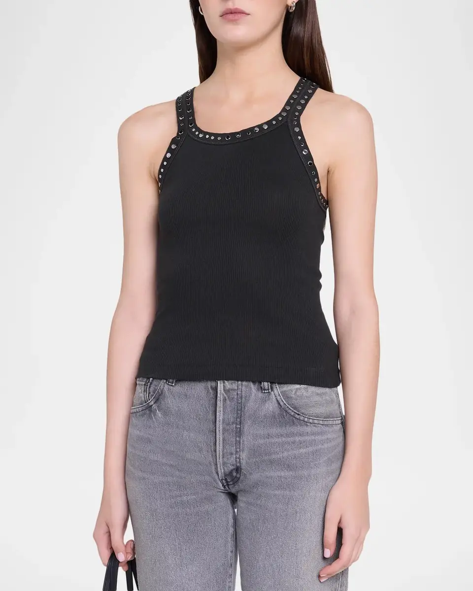 RE/DONE Multi-Stud Ribbed Tank Top | Thumbnail 4 RE/DONE Multi-Stud Ribbed Tank Top | Thumbnail 4