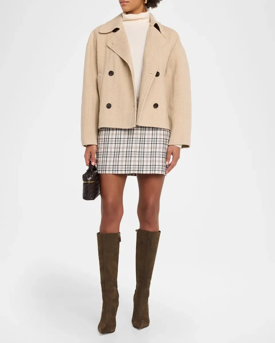 Theory Plaid Wool Mini Trouser Skirt | Thumbnail 2 Theory Plaid Wool Mini Trouser Skirt | Thumbnail 2