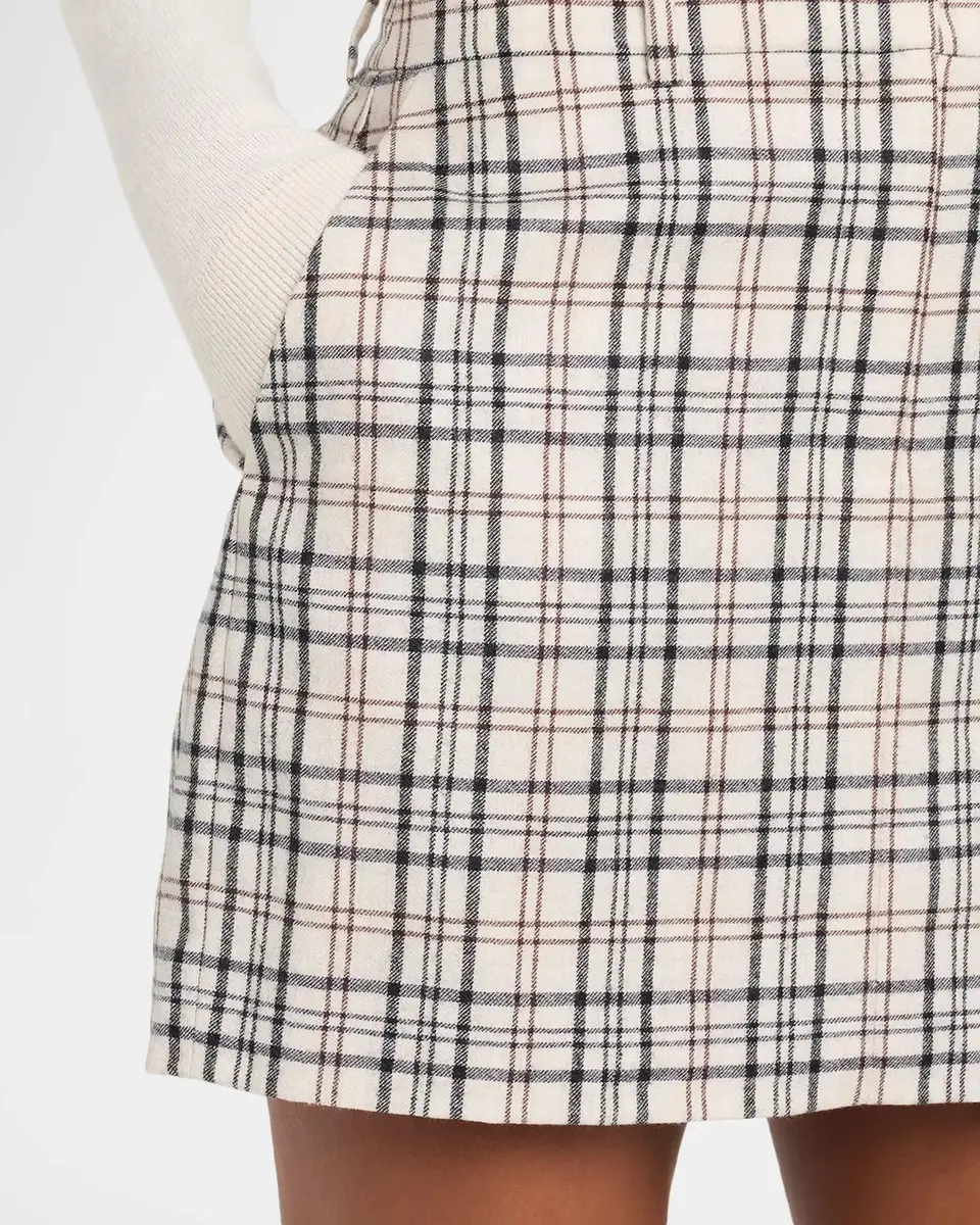 Theory Plaid Wool Mini Trouser Skirt | Thumbnail 5 Theory Plaid Wool Mini Trouser Skirt | Thumbnail 5